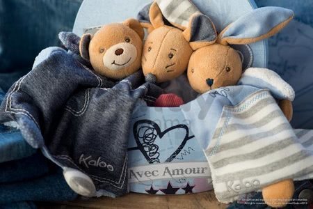 Plyšový medvedík Blue Denim-Chubby Bear Kaloo 25 cm v darčekovom balení pre najmenších modrý