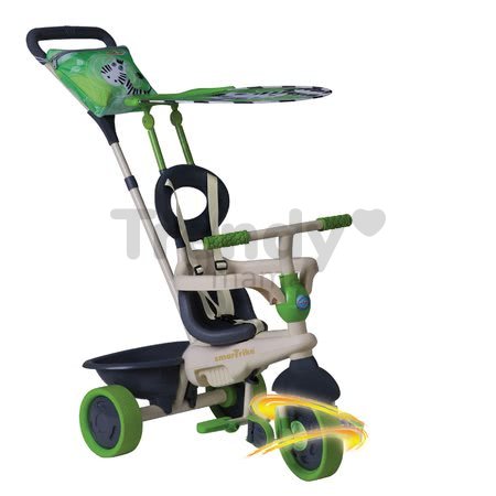 Trojkolka Safari Zebra Touch Steering smarTrike zeleno-šedá od 10 mes