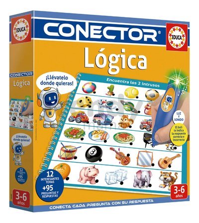 Spoločenská hra Učíme sa logiku Conector Logic Educa s inteligentným perom so zvukom a svetlom 95 otázok v španielčine
