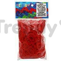 Rainbow Loom originálne transparentné gumičky 600 kusov červené od 6 rokov
