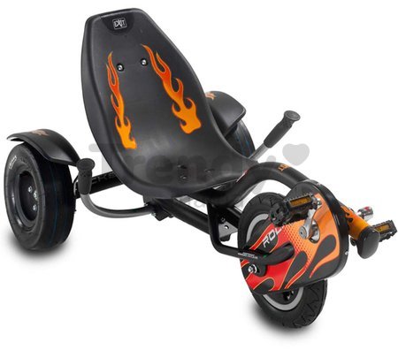 Motokára na šliapanie Go Kart Rocker Fire triker Exit Toys nafukovacie pneumatiky od 6 rokov