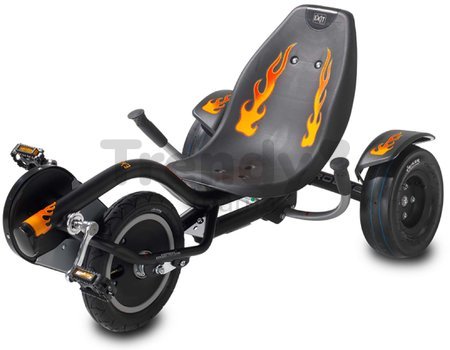 Motokára na šliapanie Go Kart Rocker Fire triker Exit Toys nafukovacie pneumatiky od 6 rokov