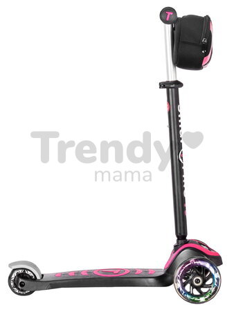 Kolobežka trojkolesová so svietiacimi kolesami a batohom T5 Pink smarTrike s nastaviteľnými riadidlami nosnosť 20 kg