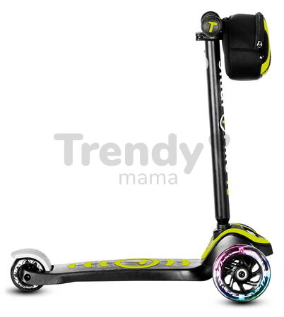 Kolobežka trojkolesová so svietiacimi kolesami a batohom T5 Green smarTrike s nastaviteľnými riadidlami nosnosť 20 kg