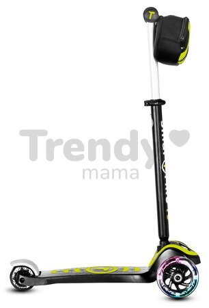 Kolobežka trojkolesová so svietiacimi kolesami a batohom T5 Green smarTrike s nastaviteľnými riadidlami nosnosť 20 kg
