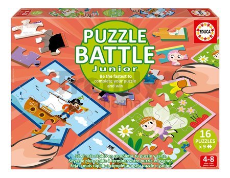 Puzzle Battle fantázia Fantasy Junior Educa 16 druhov puzzle 144 dielikov a 16 kariet s obrázkami od 4 rokov