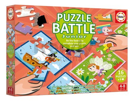 Puzzle Battle fantázia Fantasy Junior Educa 16 druhov puzzle 144 dielikov a 16 kariet s obrázkami od 4 rokov