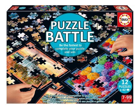 Puzzle Battle Cestovanie Travel Educa 12 druhov puzzle 504 dielikov a 12 kariet s obrázkami od 7 rokov