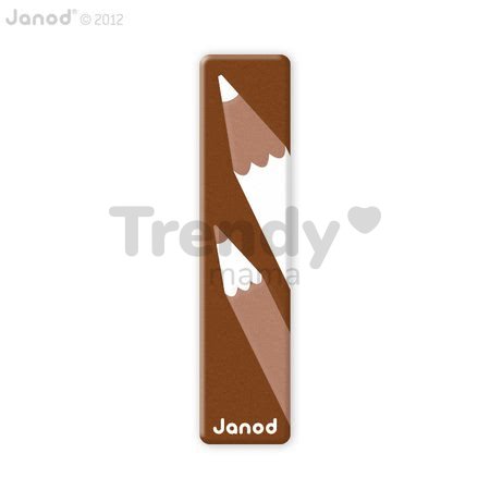 Drevené písmeno I ABCDeco Janod lepiace 10 cm žlté/hnedé od 3 rokov