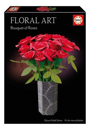 Kreatívne tvorenie Ruže Floral Art Bouquet of Roses Educa poskladaj si vlastnú kyticu od 8 rokov