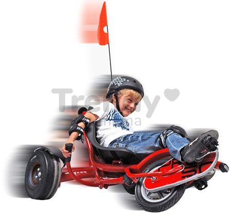 Motokára na šliapanie Go Kart Pro 50 triker Red Exit Toys nafukovacie pneumatiky červená od 6 rokov