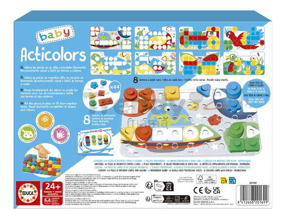 Učíme sa farby a tvary Acticolors Educa Baby Games Educa EDU20169