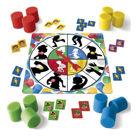 Rodinná hra Rovnováha s penovými valcami Spin & Fun Educa pre 2-4 hráčov v španielčine, angličtine, francúzštine a portugalčine od 5 rokov