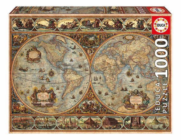 Puzzle Orbis Terrarum Educa 1000 dielov a Fix lepidlo