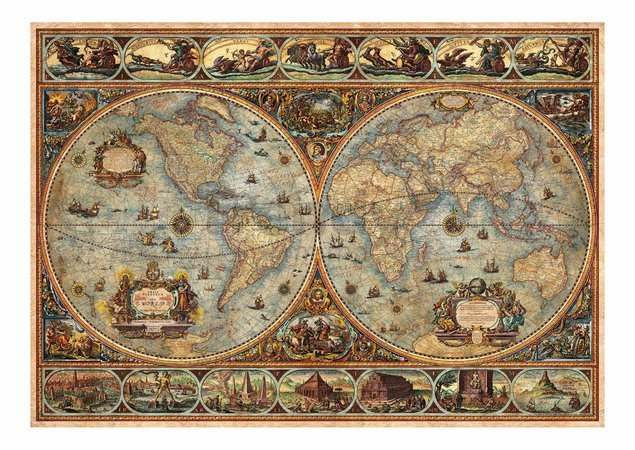 Puzzle Orbis Terrarum Educa 1000 dielov a Fix lepidlo