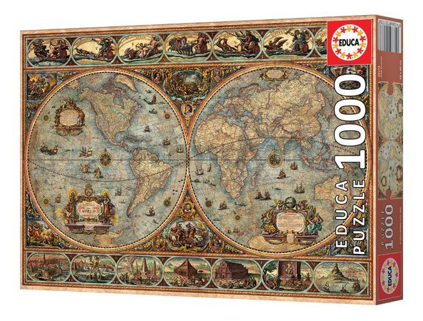 Puzzle Orbis Terrarum Educa 1000 dielov a Fix lepidlo