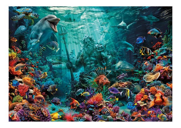 Puzzle Poseidon Coral Reef Educa 1000 dielov a Fix lepidlo