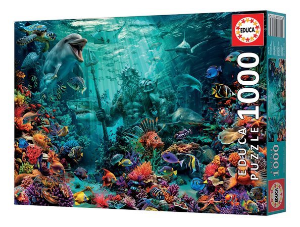 Puzzle Poseidon Coral Reef Educa 1000 dielov a Fix lepidlo