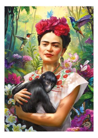 Puzzle Jardín De La Vida Frida Kahlo Educa 1000 dielov a Fix lepidlo