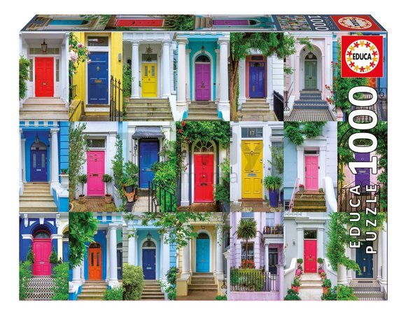Puzzle Gates of Notting Hill Educa 1000 dielov a Fix lepidlo