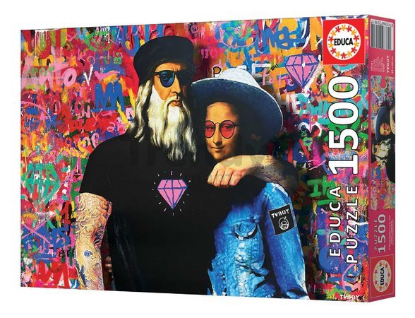 Puzzle Leo and Lisa TV Boy Educa 1500 dielov a Fix lepidlo