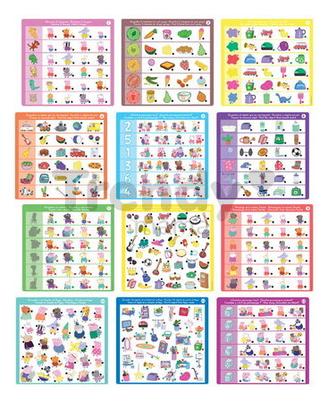 Spoločenská hra Peppa Pig Conector Educa s inteligentným perom so zvukom a svetlom 95 otázok a odpovedí  v španielčine francúzštine portugalčine angli