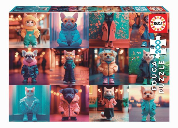 Puzzle Fashion Animals Educa 200 dielov od 6 rokov