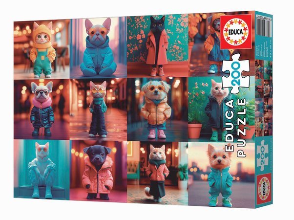 Puzzle Fashion Animals Educa 200 dielov od 6 rokov
