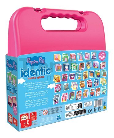 Pexeso v kufríku Peppa Pig Identic Memo Game Educa pamäťová hra 72 kariet