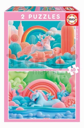 Puzzle Magic Unicorns Educa 2x48 dielov