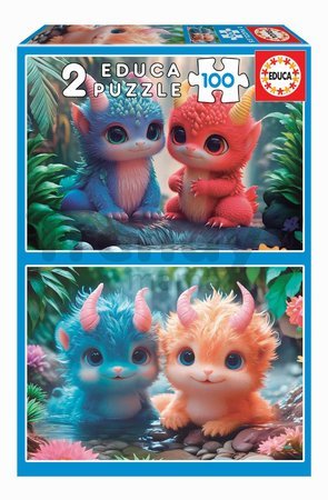 Puzzle Cute Monters Educa 2x100 dielov od 6 rokov