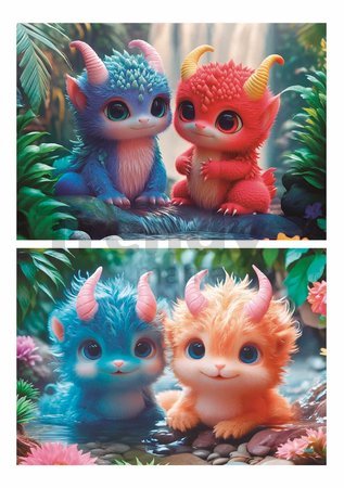 Puzzle Cute Monters Educa 2x100 dielov od 6 rokov