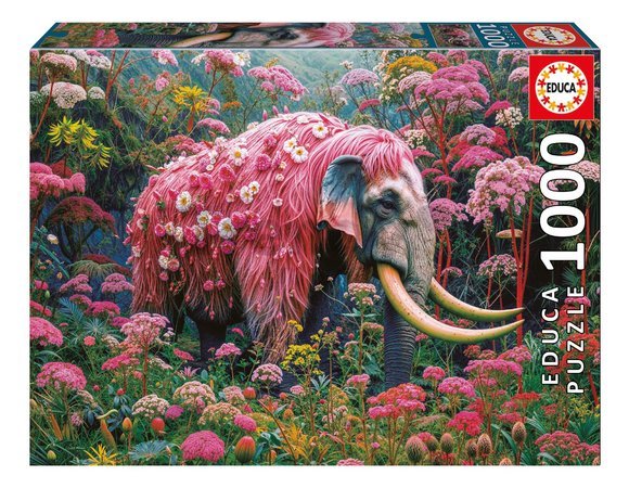 Puzzle Floral Elephant Educa 1000 dielov a Fix lepidlo