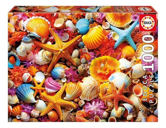 Puzzle Collage of Shells Educa 1000 dielov a Fix lepidlo