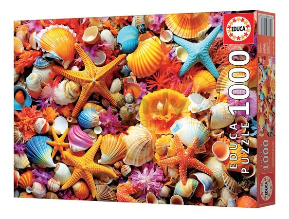 Puzzle Collage of Shells Educa 1000 dielov a Fix lepidlo