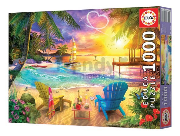 Puzzle Love Beach Educa 1000 dielov a Fix lepidlo