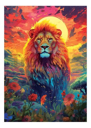 Puzzle Majestic Look of the Lion Educa 500 dielov a Fix lepidlo