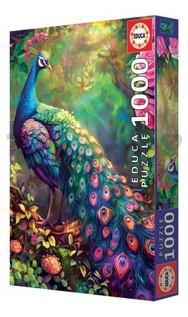 Puzzle Peacock Garden Educa 1000 dielov a Fix lepidlo