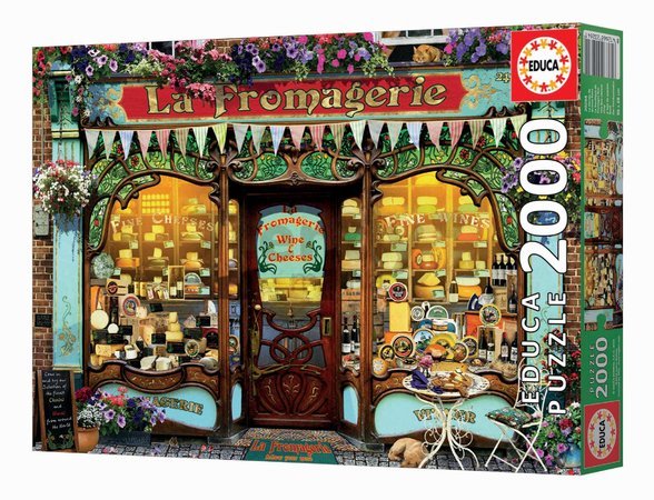 Puzzle The Fine Cheese Shop Educa 2000 dielov a Fix lepidlo