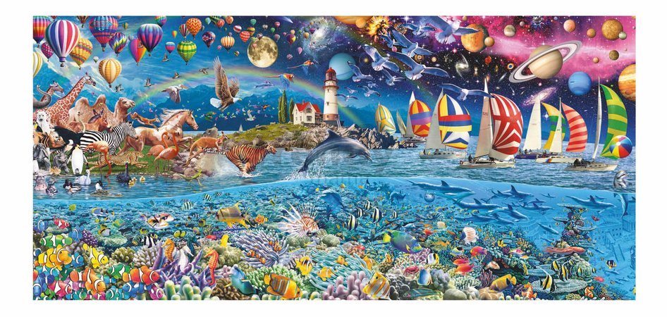 Puzzle panoramatické Life Panorama Educa 3000 dielov