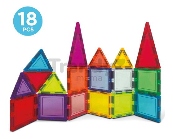 Stavebnica magnetická v puzdre Magnetics Pocket Educa 18 farebných dielikov