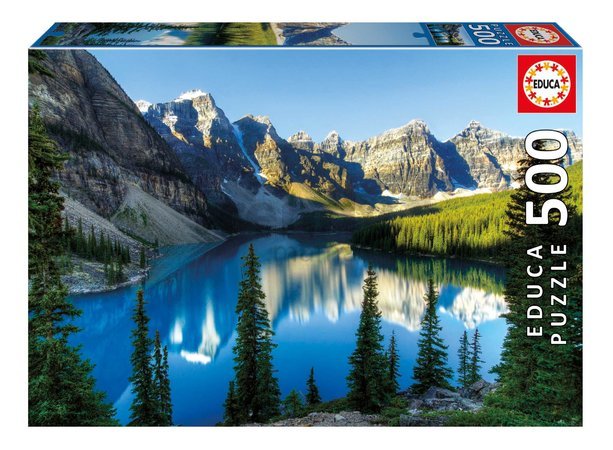 Puzzle Lake in Alberta Educa 500 dielov a Fix lepidlo