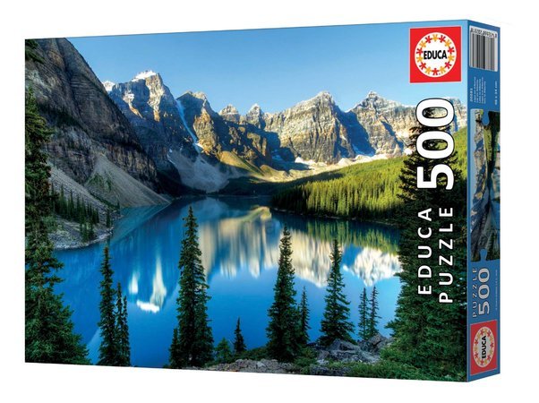 Puzzle Lake in Alberta Educa 500 dielov a Fix lepidlo