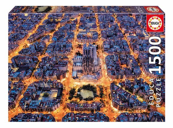 Puzzle Barcelona from the Air Educa 1500 dielov a Fix lepidlo
