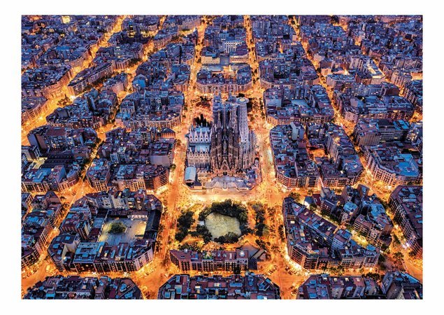 Puzzle Barcelona from the Air Educa 1500 dielov a Fix lepidlo