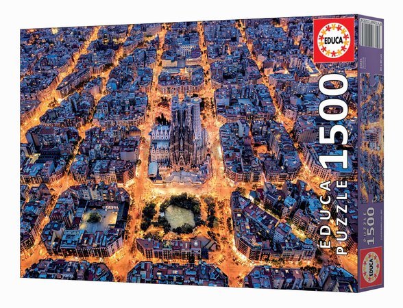 Puzzle Barcelona from the Air Educa 1500 dielov a Fix lepidlo