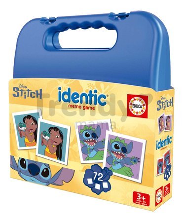 Pexeso v kufríku Stitch Identic Memo Game Educa pamäťová hra 72 kariet