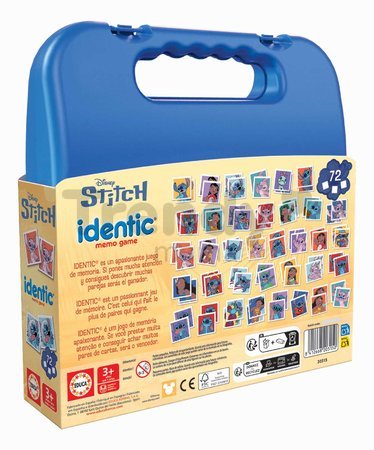 Pexeso v kufríku Stitch Identic Memo Game Educa pamäťová hra 72 kariet