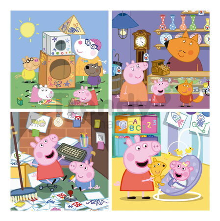 Puzzle Peppa Pig Progressive Educa progresívne 12-16-20-25 dielov