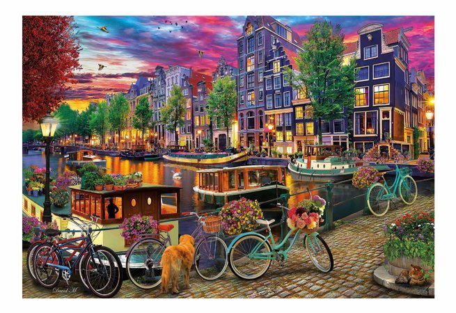 Puzzle Cycling in Amsterdam Educa 6000 dielov